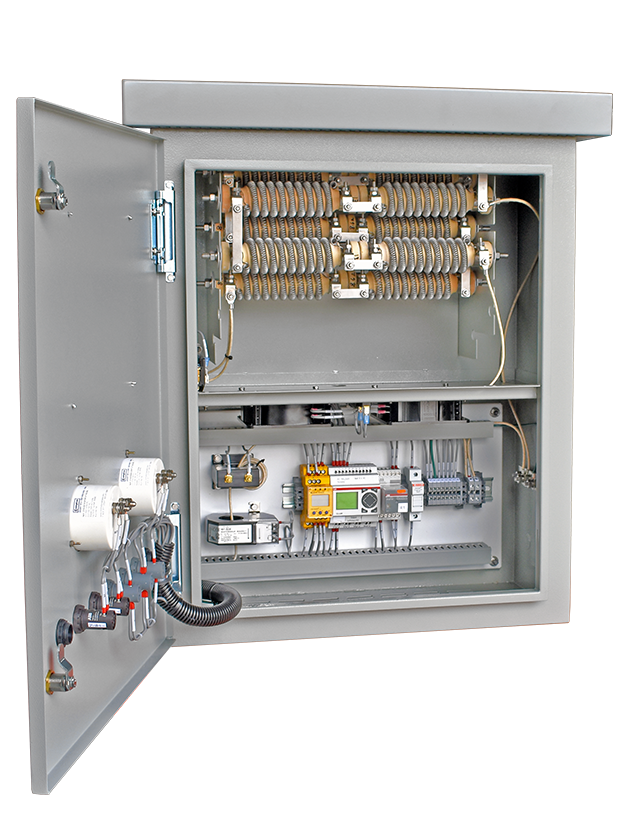 An open panel view of the Basic HRG in an HR1 enclosure