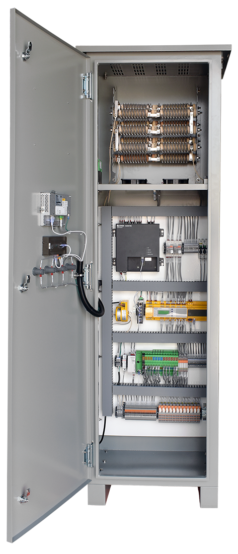 An open panel view of the Flagship HRG in an HR4 enclosure